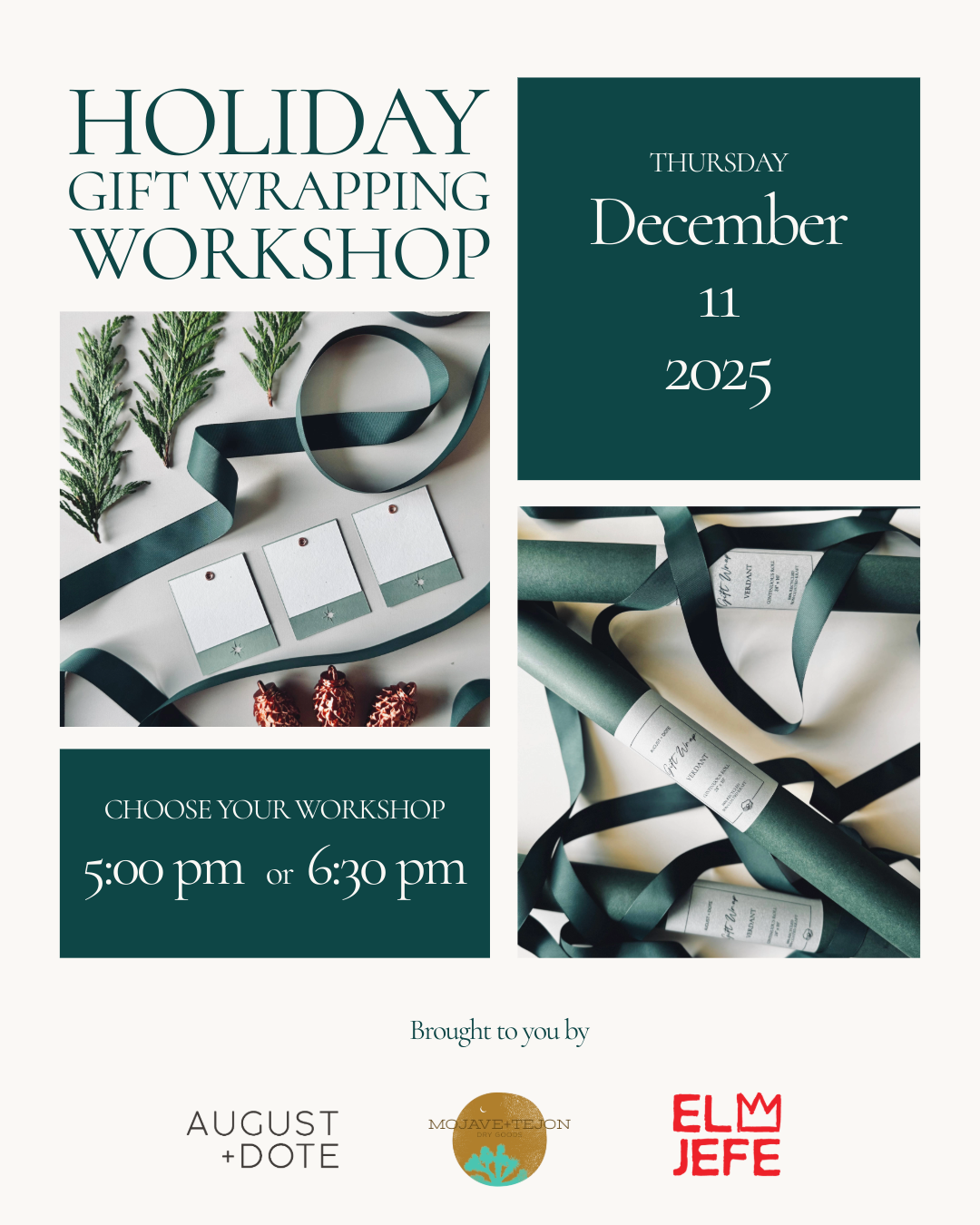Holiday Gift Wrapping Workshop